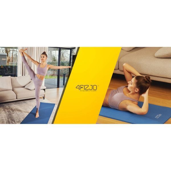 Килимок (мат) спортивний 4FIZJO NBR 180 x 60 x 1 см для йоги та фітнесу Blue (P-5907222931028) 4FJ0014 фото