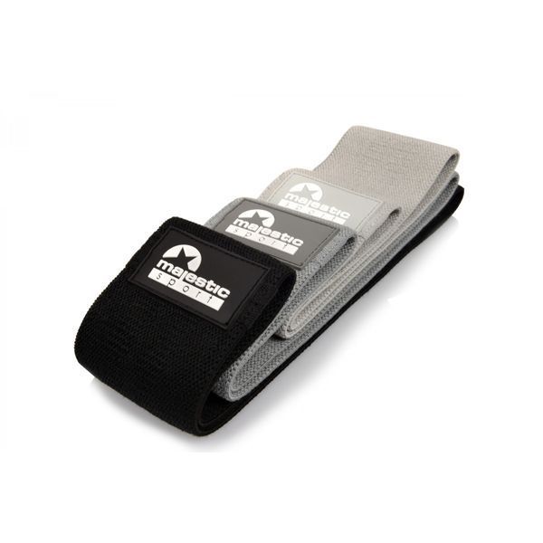 Резинки для фітнесу з тканини Majestic Sport Hip Band набір 3 шт 13-37 кг M-HB-4504 M-HB-4504 фото