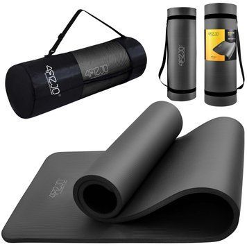 Килимок (мат) спортивний 4FIZJO NBR 180 x 60 x 1 см для йоги та фітнесу Black (P-5907222931462) 4FJ0015 фото
