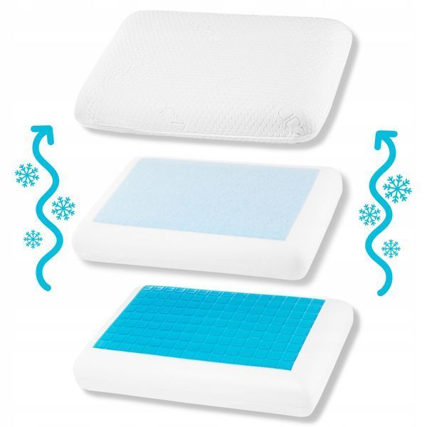Подушка ортопедична 4FIZJO Med+ 40 x 58 см охолоджуюча для сну White (P-5907739317049) 4FJ0409 фото