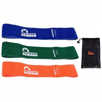 Резинки для фітнесу з тканини Majestic Sport Loop Band набір 3 шт 11-20 кг M-LB-4607 M-LB-4607 фото
