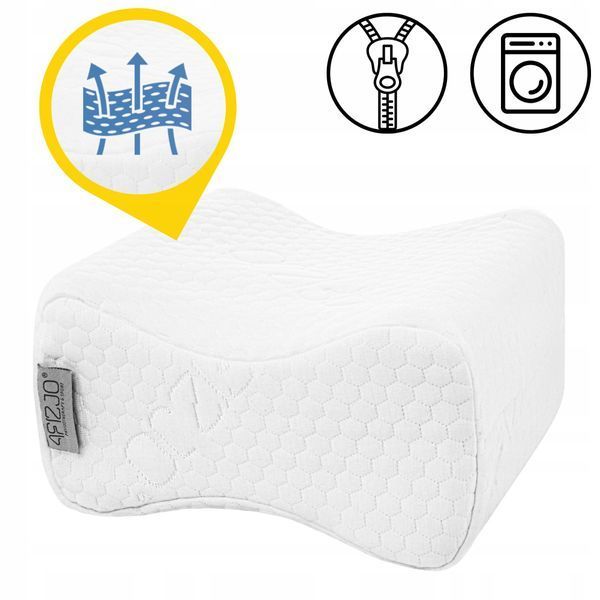 Подушка ортопедична 4FIZJO Support 24 x 21.5 см для для ніг та колін White (P-5907739317056) 4FJ0410 фото