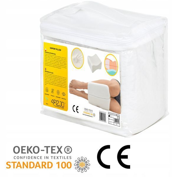 Подушка ортопедична 4FIZJO Support 24 x 21.5 см для для ніг та колін White (P-5907739317056) 4FJ0410 фото