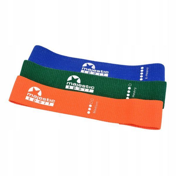 Резинки для фітнесу з тканини Majestic Sport Loop Band набір 3 шт 11-20 кг M-LB-4607 M-LB-4607 фото