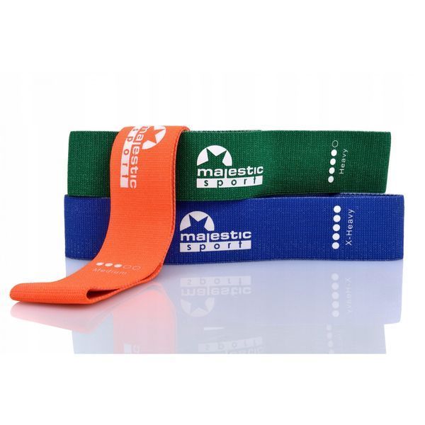 Резинки для фітнесу з тканини Majestic Sport Loop Band набір 3 шт 11-20 кг M-LB-4607 M-LB-4607 фото