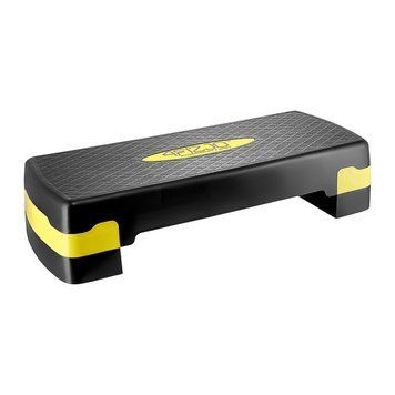 Степ-платформа 2-ступінчаста 4FIZJO 69 х 28 х 10-15 см Black/Yellow (P-5907739310408) 4FJ0176 фото