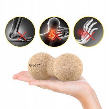 Масажний м'яч подвійний 4FIZJO Lacrosse DuoBall Cork 6.5 x 13.5 см (P-5907739319586) P-5907739319586 фото