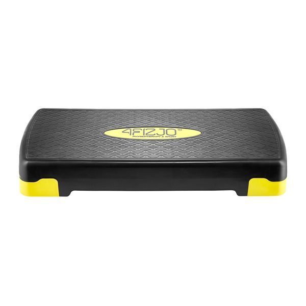 Степ-платформа 2-ступінчаста 4FIZJO 69 х 28 х 10-15 см Black/Yellow (P-5907739310408) 4FJ0176 фото