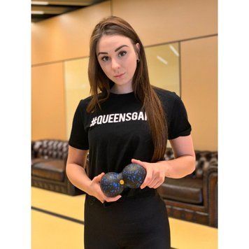 Масажний м'яч подвійний 4FIZJO EPP DuoBall 08 Black/Yellow (P-5907222931301) 4FJ0083 фото