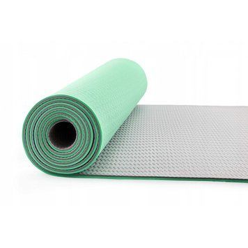 Килимок спортивний 4FIZJO TPE 4 мм для йоги та фітнесу 4FJ0335 Mint/Grey 4FJ0335 фото