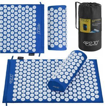 Килимок акупунктурний з валиком 4FIZJO Classic Mat Аплікатор Кузнєцова 4FJ0023 Blue/White 4FJ0023 фото