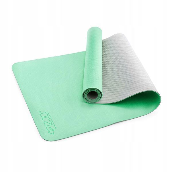 Килимок спортивний 4FIZJO TPE 4 мм для йоги та фітнесу 4FJ0335 Mint/Grey 4FJ0335 фото