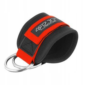 Манжети для тяги 4FIZJO Ankle Strap 2 шт Black/Red (P-5907739314819) 4FJ0413 фото