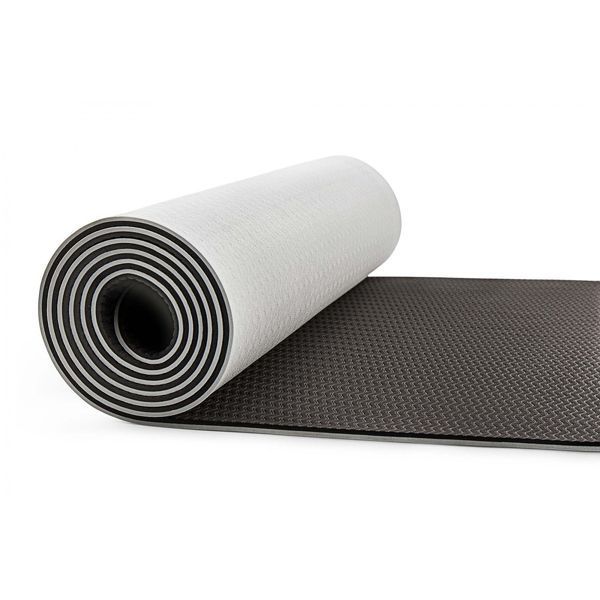 Килимок спортивний 4FIZJO TPE 4 мм для йоги та фітнесу 4FJ0336 Grey/Black 4FJ0336 фото