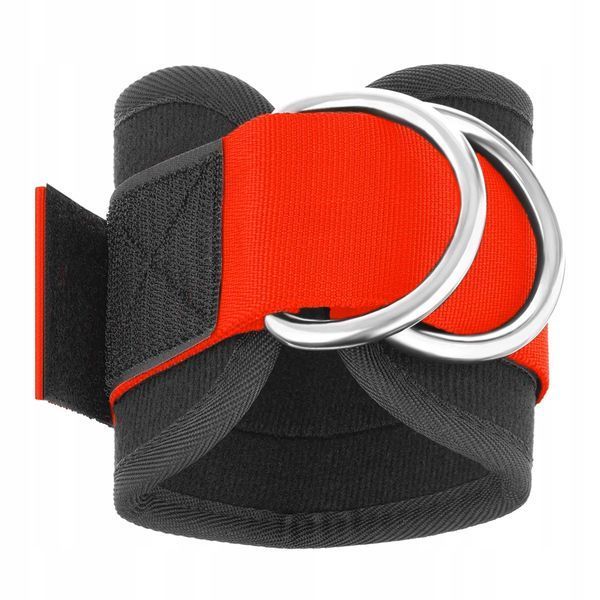 Манжети для тяги 4FIZJO Ankle Strap 2 шт Black/Red (P-5907739314819) 4FJ0413 фото