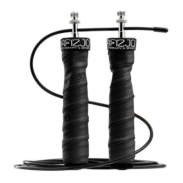 Скакалка швидкісна для кросфіту 4FIZJO Speed Rope PRO+ Black (P-5907739313164) 4FJ0247 фото