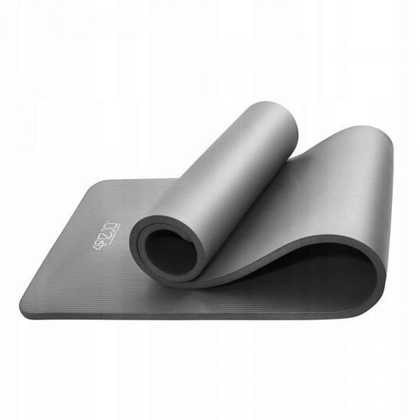 Килимок (мат) спортивний 4FIZJO NBR 180 x 60 x 1 см для йоги та фітнесу Grey (P-5907739317087) 4FJ0371 фото