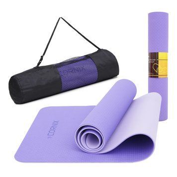Килимок спортивний Cornix TPE 183 x 61 x 0.6 см для йоги та фітнесу XR-0004 Violet/Purple XR-0004 фото