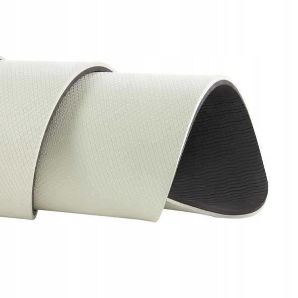 Килимок (мат) спортивний 4FIZJO TPE 180 x 60 x 1 см для йоги та фітнесу Grey/Black (P-5907739311931) 4FJ0203 фото