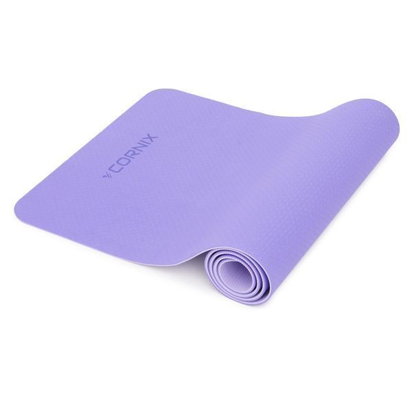 Килимок спортивний Cornix TPE 183 x 61 x 0.6 см для йоги та фітнесу XR-0004 Violet/Purple XR-0004 фото