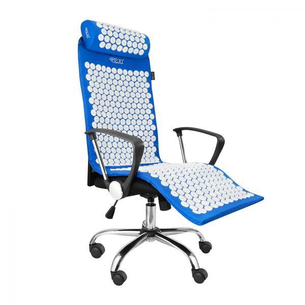 Килимок акупунктурний з валиком 4FIZJO Classic Mat XL Аплікатор Кузнєцова 4FJ0085 Blue/White 4FJ0085 фото