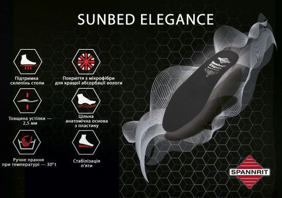 Тонка устілка для модельного взуття Sunbed Elegance 600 фото