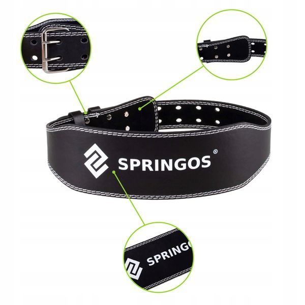 Пояс для важкої атлетики та пауерліфтингу Springos FA0120 L Black FA0120 фото