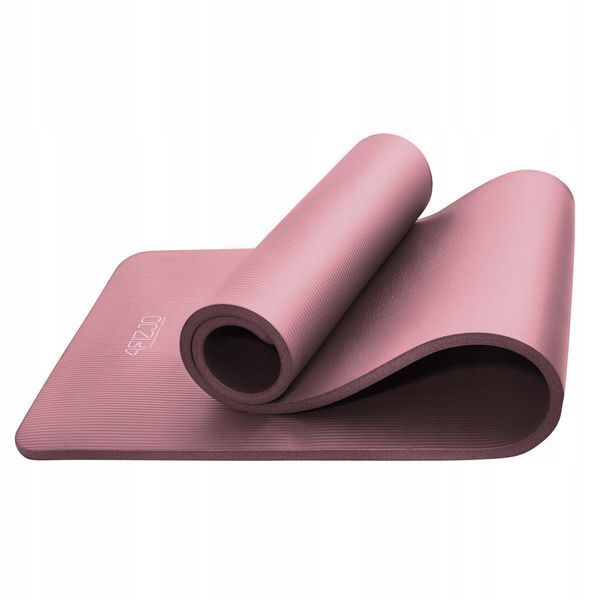 Килимок (мат) спортивний 4FIZJO NBR 180 x 60 x 1 см для йоги та фітнесу Light Pink (P-5907739317001) 4FJ0372 фото