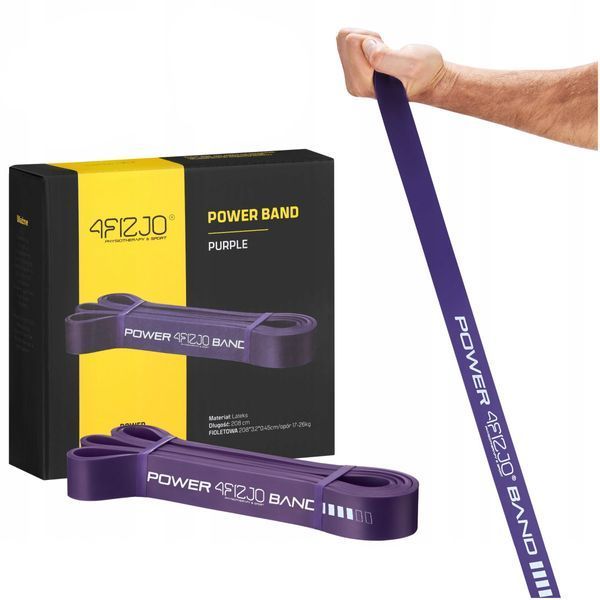 Еспандер-петля 4FIZJO Power Band 32 мм 17-26 кг резинка для фітнесу і спорту Violet (P-5907222931073) 4FJ1073 фото