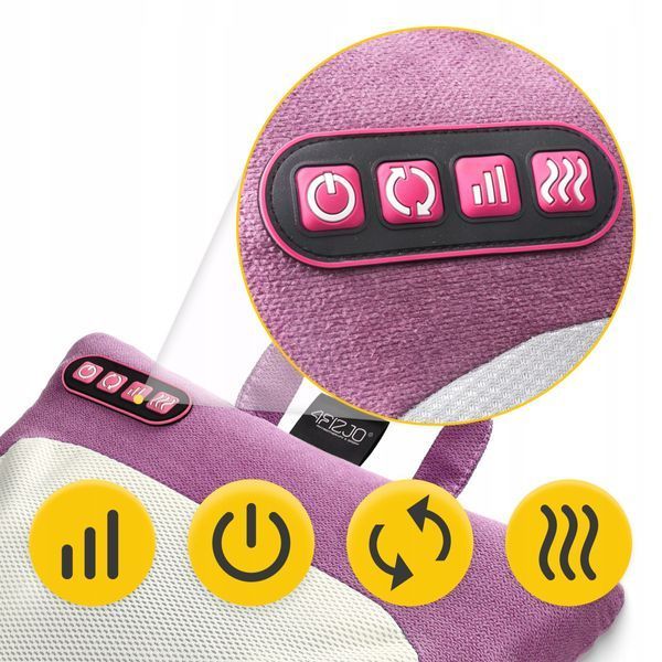 Подушка-масажер 4FIZJO Shiatsu Lite Violet (P-5905973404129) P-5905973404129 фото