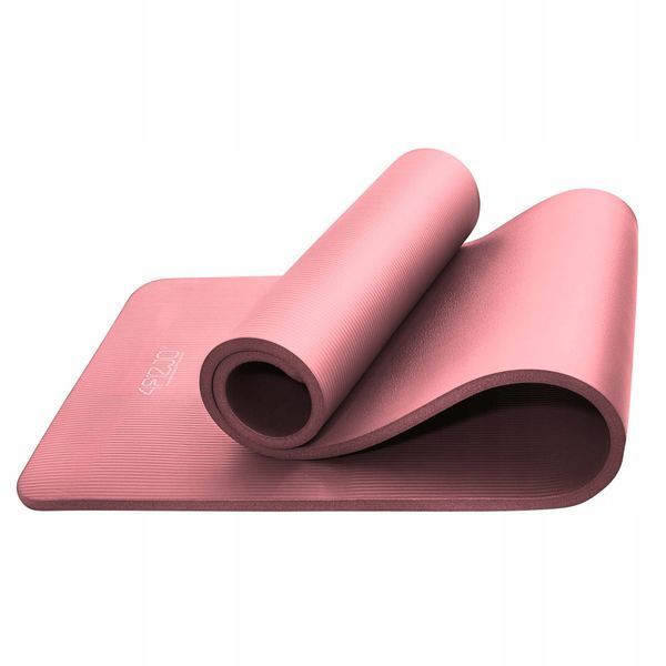 Килимок (мат) спортивний 4FIZJO NBR 180 x 60 x 1 см для йоги та фітнесу Light Pink (P-5907739317001) 4FJ0372 фото