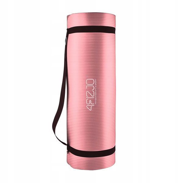 Килимок (мат) спортивний 4FIZJO NBR 180 x 60 x 1 см для йоги та фітнесу Light Pink (P-5907739317001) 4FJ0372 фото