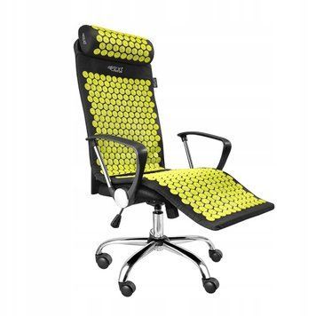 Килимок акупунктурний з валиком 4FIZJO Classic Mat XL Аплікатор Кузнєцова Black/Yellow (P-5907739310620) 4FJ0087 фото