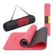 Килимок спортивний Cornix TPE 183 x 61 x 0.6 см для йоги та фітнесу XR-0006 Red/Black XR-0006 фото 1