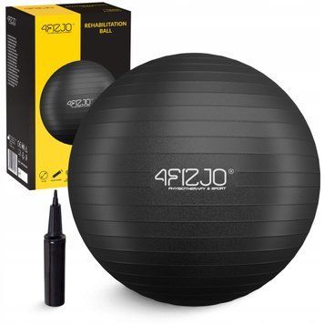 М'яч для фітнесу (фітбол) 4FIZJO 85 см Anti-Burst Black (P-5907222931516) P-5907739316370 фото
